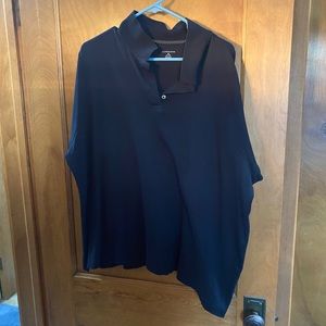 3X black cotton polo